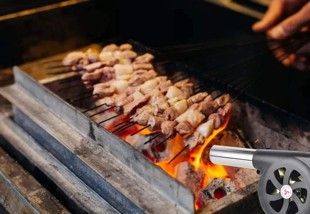 Portable Hand-Crank BBQ Blower Tool