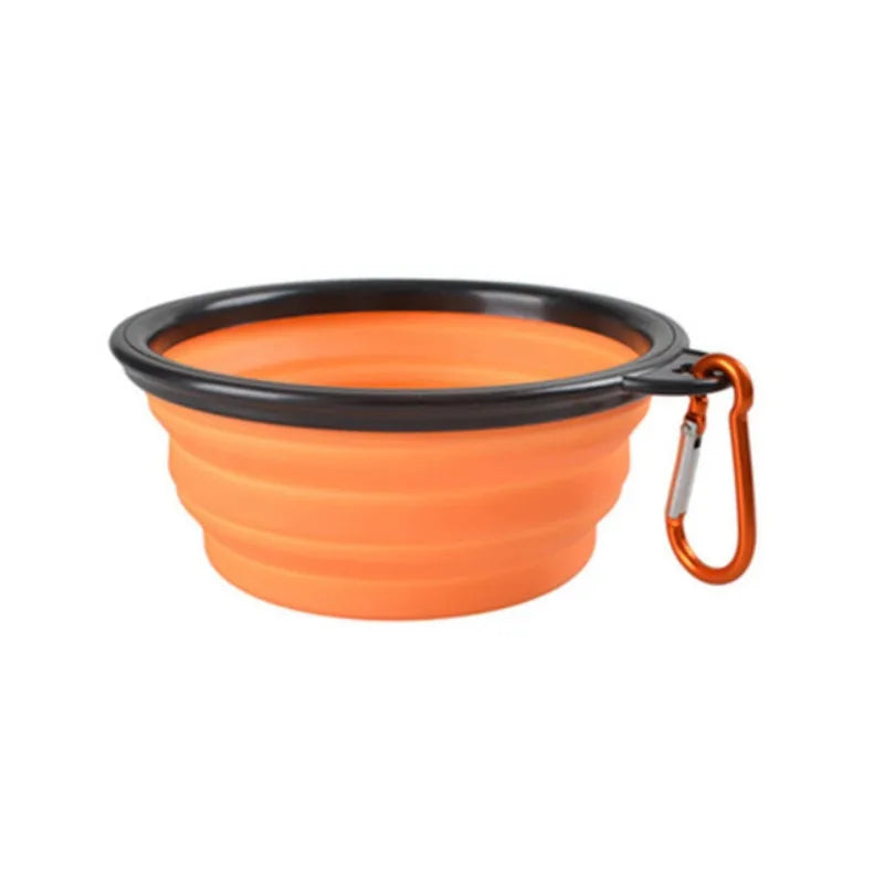 Portable Collapsible Silicone Pet Bowl for Travel and Outdoor Use