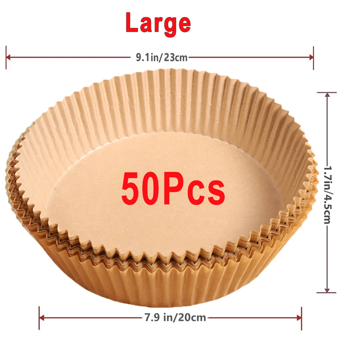 Disposable Non-Stick Round Air Fryer Paper Liners