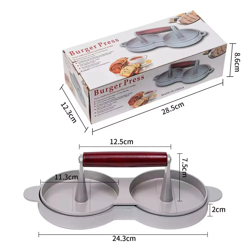 Aluminum Hamburger Patty Maker and Burger Press