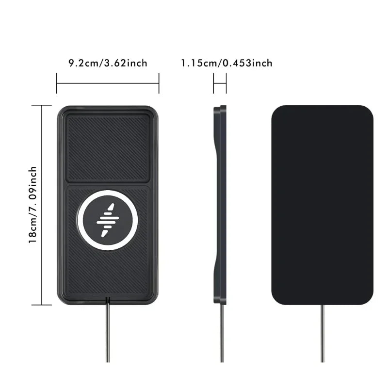 Universal Fast Wireless Car Charging Pad with USB Cable