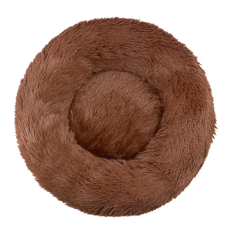 Super Soft Round Plush Pet Bed for Dogs and Cats