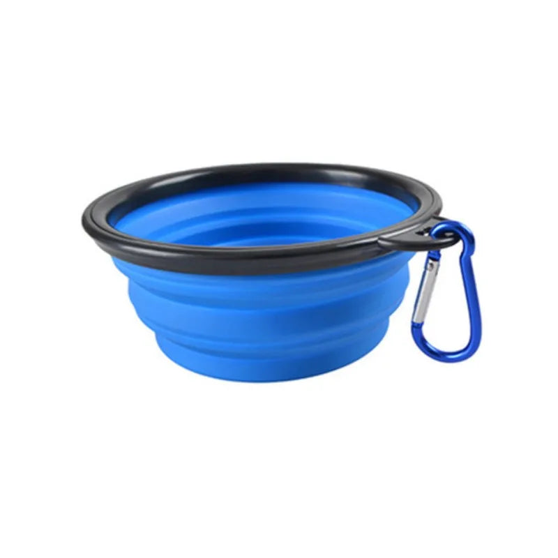 Portable Collapsible Silicone Pet Bowl for Travel and Outdoor Use