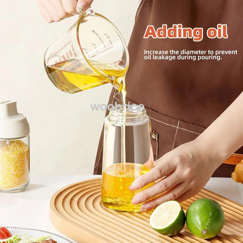 2-in-1 Kitchen Oil Sprayer and Dispenser with Brush