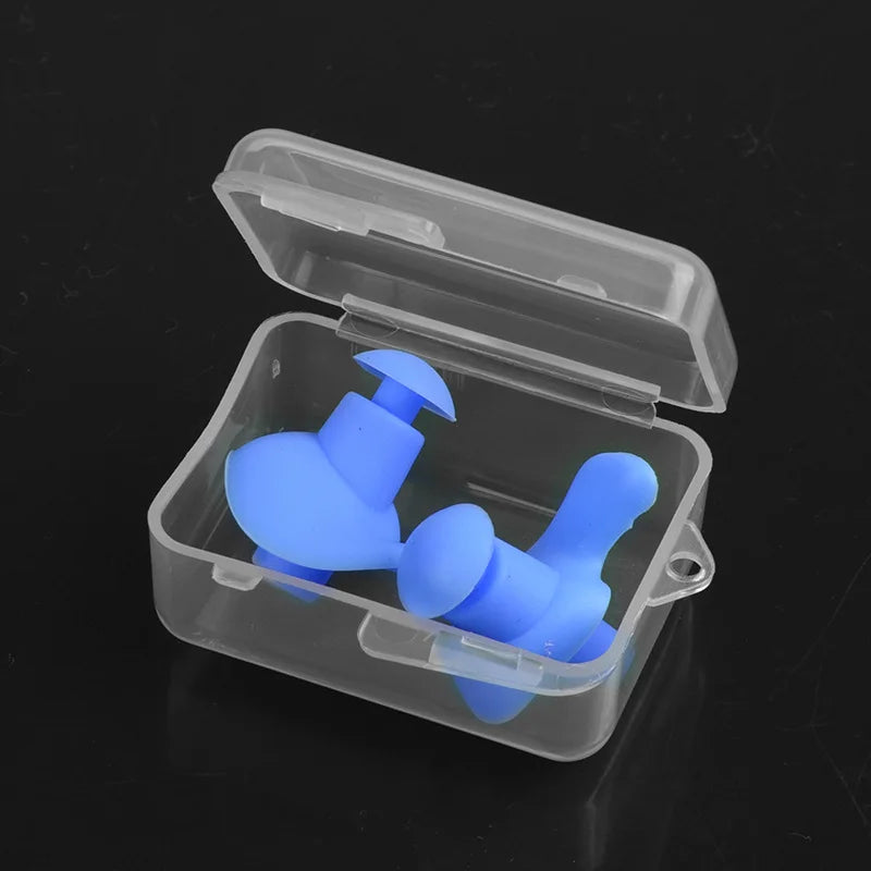 1 Pair Waterproof Soft Silicone Swimming Earplugs