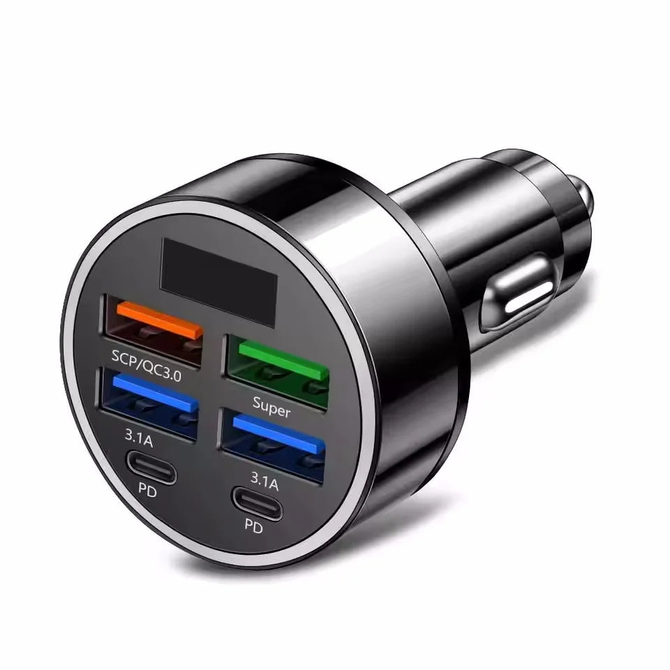 350W USB-C PD & QC 3.0 Fast Car Charger Adapter