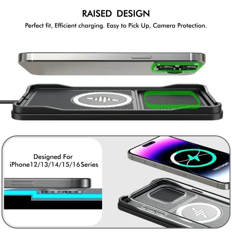 Universal Fast Wireless Car Charging Pad with USB Cable