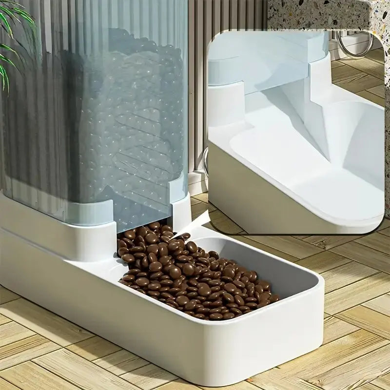 Automatic Gravity Dog Food and Water Dispenser Set