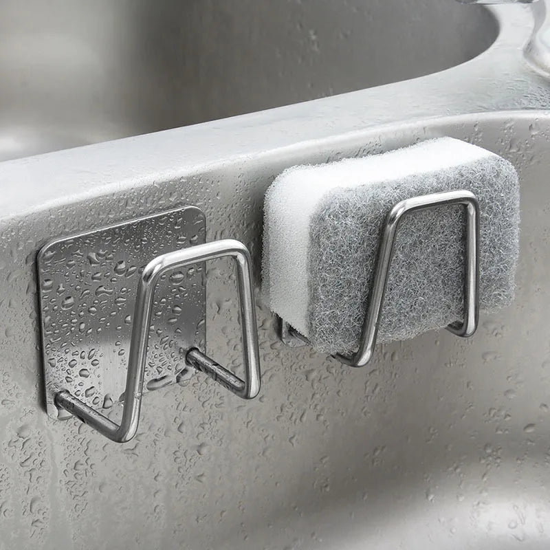 Stainless Steel Adhesive Sink Sponge Holder