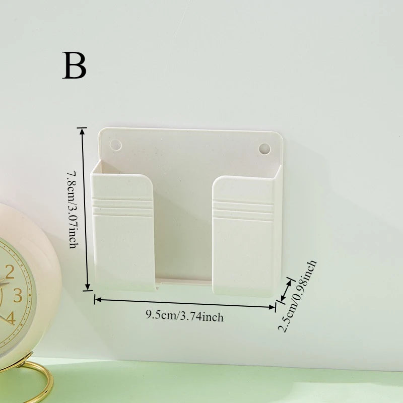 Wall-Mounted Remote Control and Phone Holder