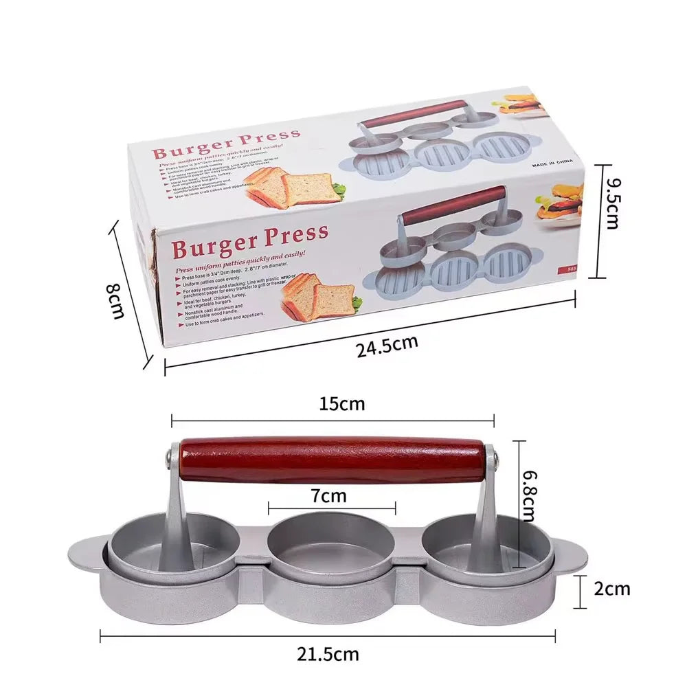Aluminum Hamburger Patty Maker and Burger Press