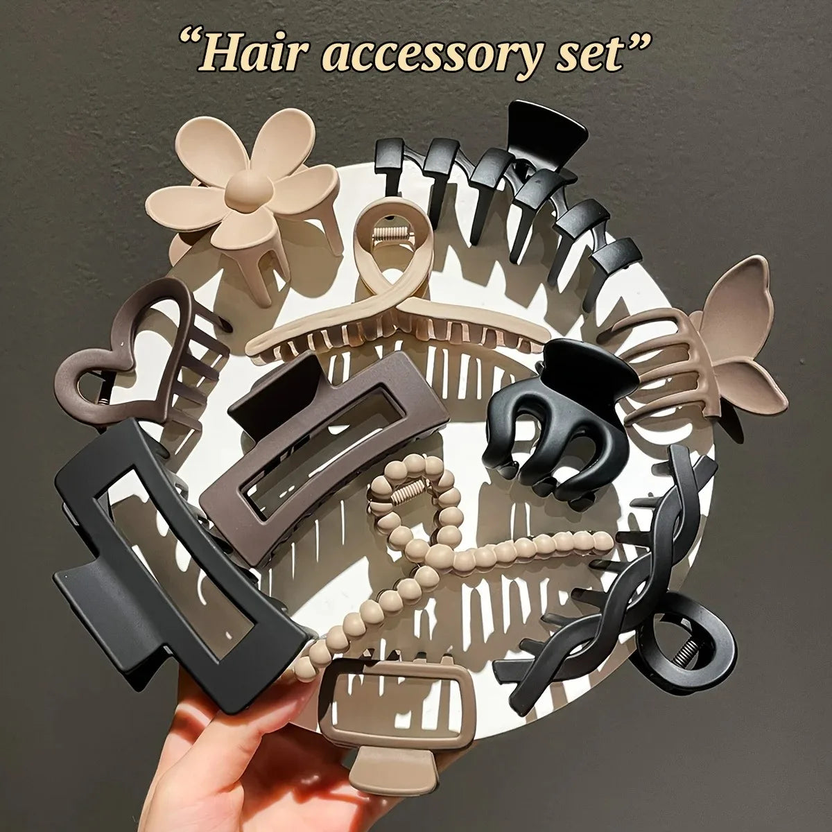 11-Piece Matte Shark Hair Clip Set