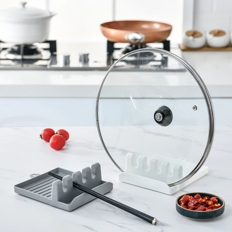 Non-slip Plastic Kitchen Spatula and Spoon Rest Organizer