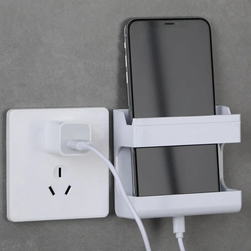 Wall-Mounted Remote Control and Phone Holder