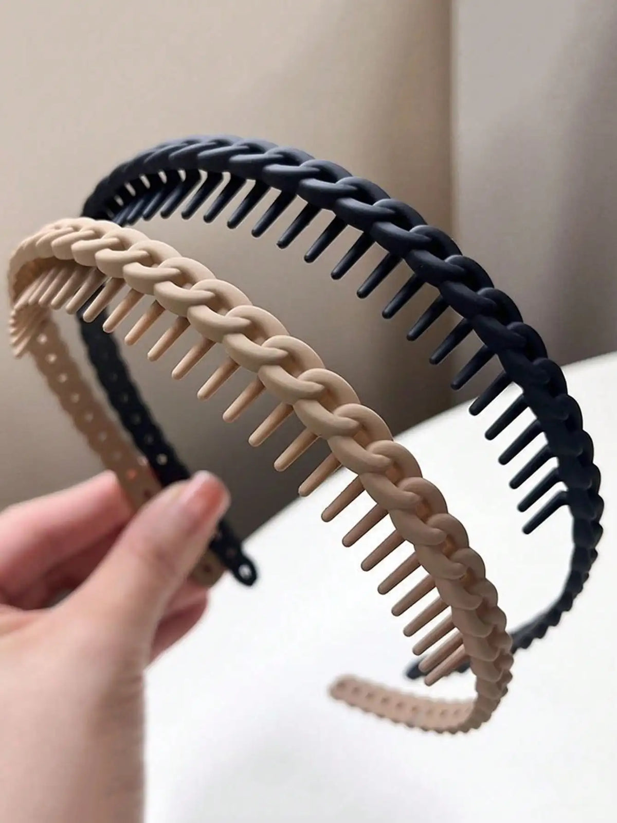 Multicolor Wave Toothed Frosted Hairbands for Women and Girls