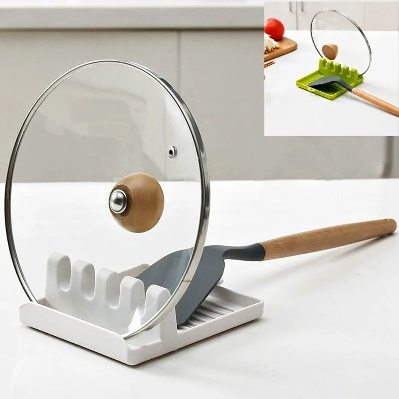 Non-slip Plastic Kitchen Spatula and Spoon Rest Organizer