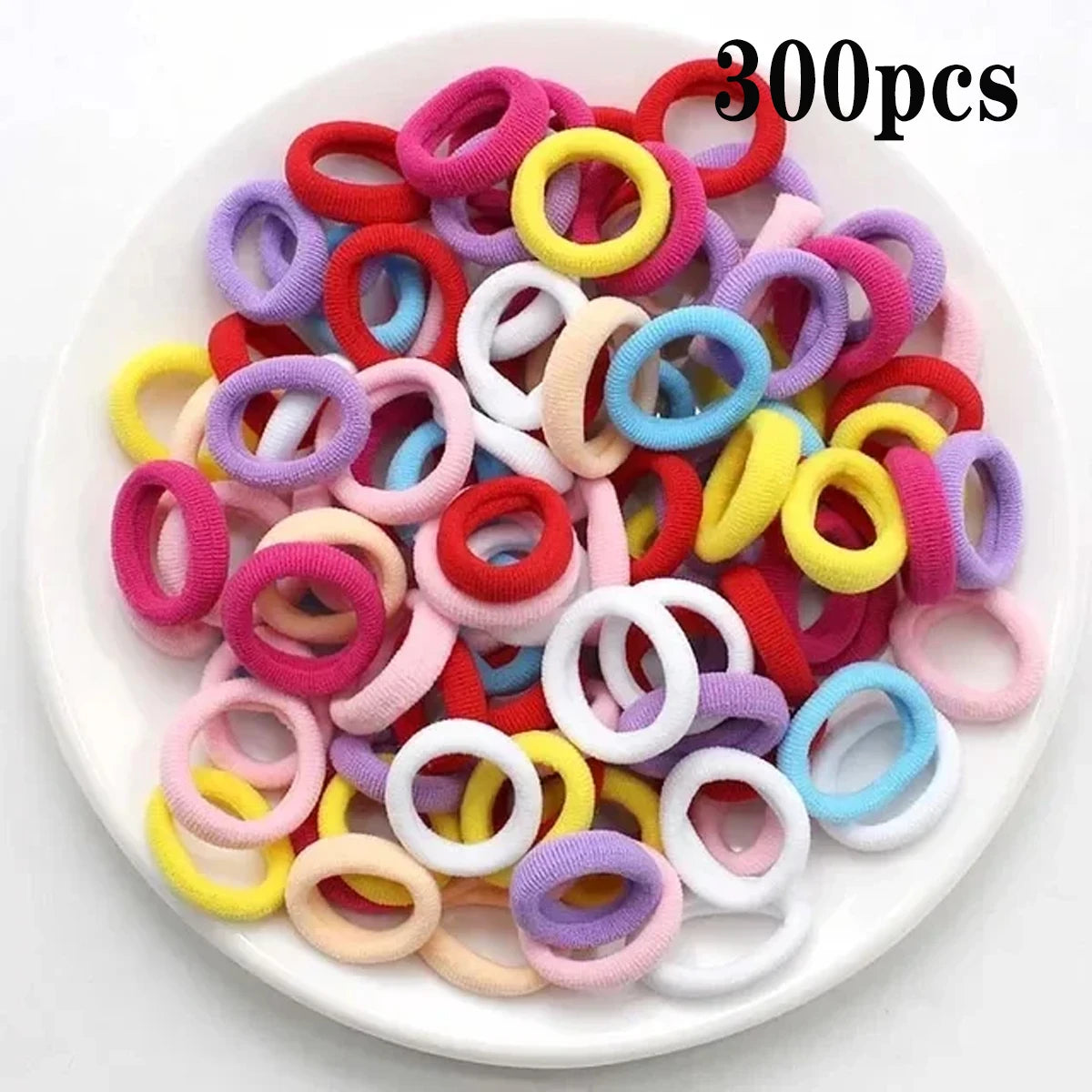 200-1000pcs Colorful Nylon Elastic Hair Ties for Women and Girls
