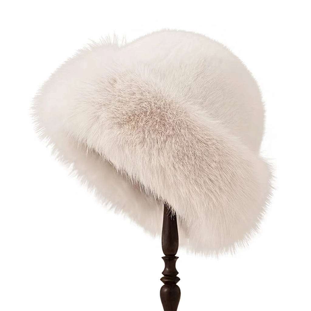 Women's Thick Faux Fur Winter Hat for Skiing and Outdoor Warmth