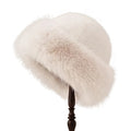 Women's Thick Faux Fur Winter Hat for Skiing and Outdoor Warmth
