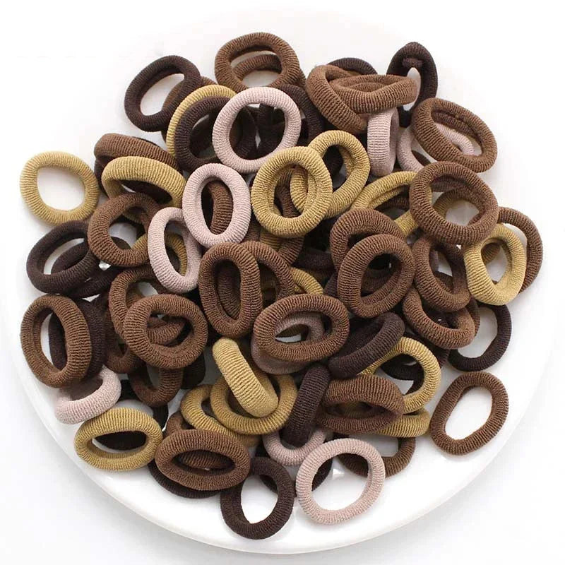 200-1000pcs Colorful Nylon Elastic Hair Ties for Women and Girls