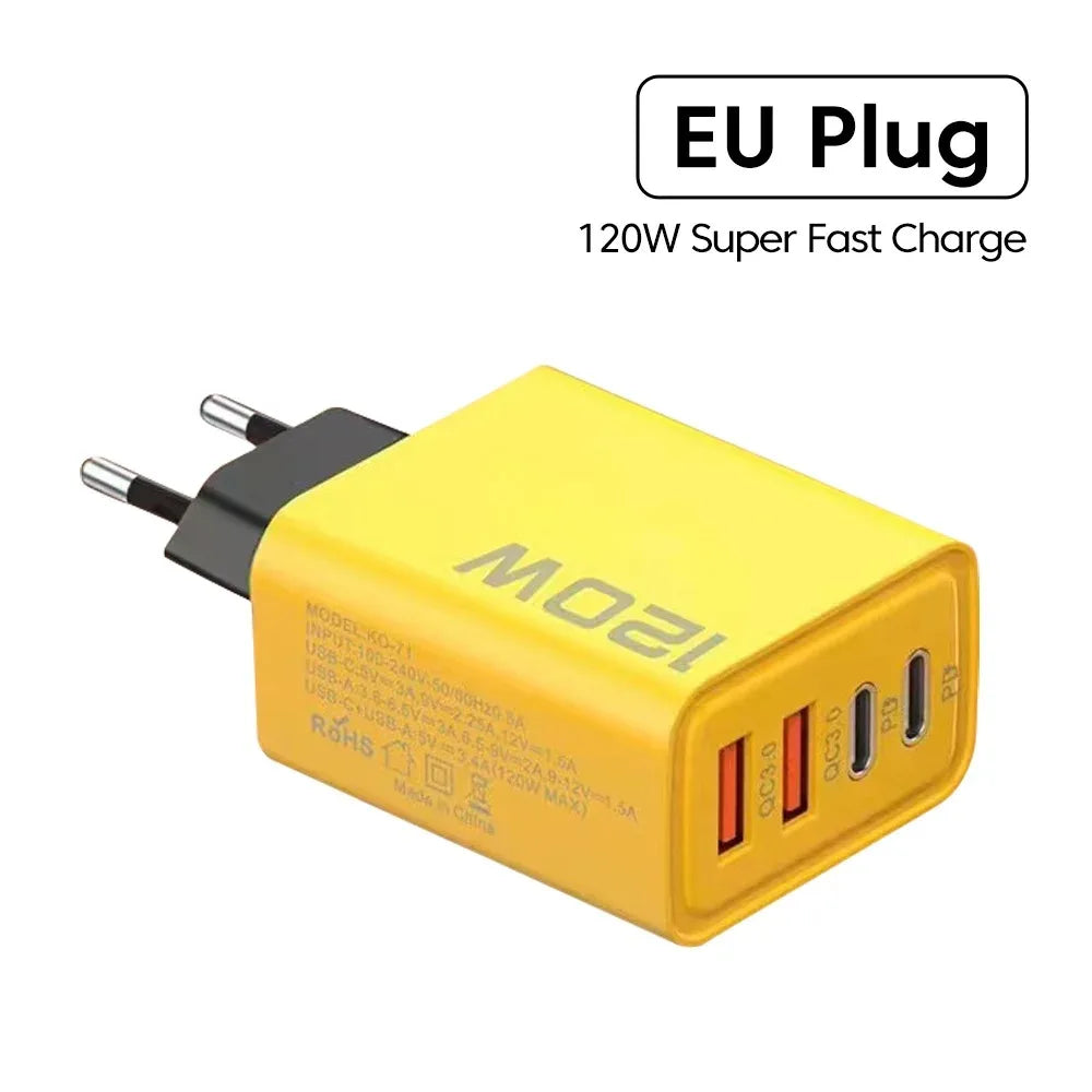 4-Port USB-C PD & Quick Charge 3.0 Fast Charging Adapter