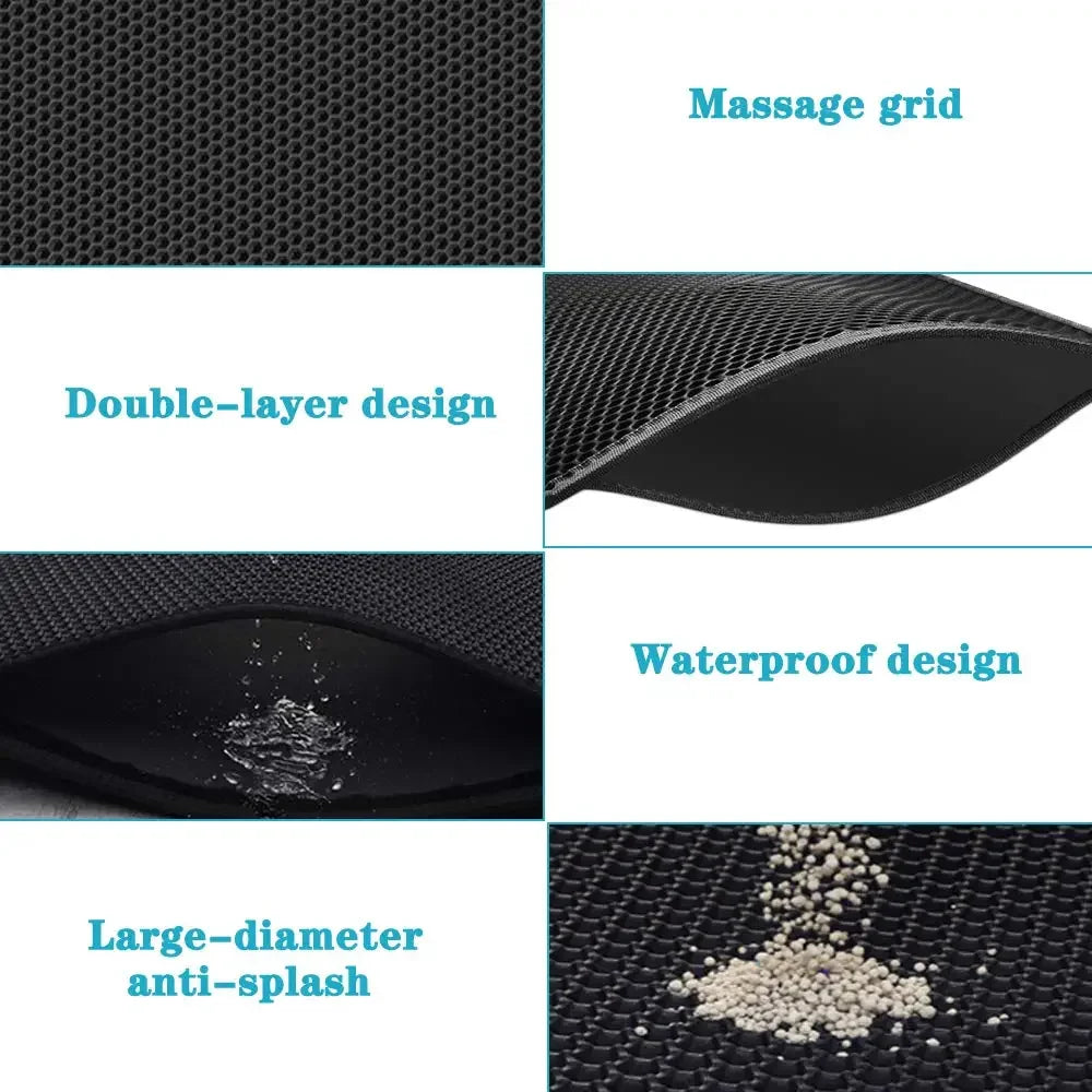 Double Layer Waterproof Non-Slip Cat Litter Mat