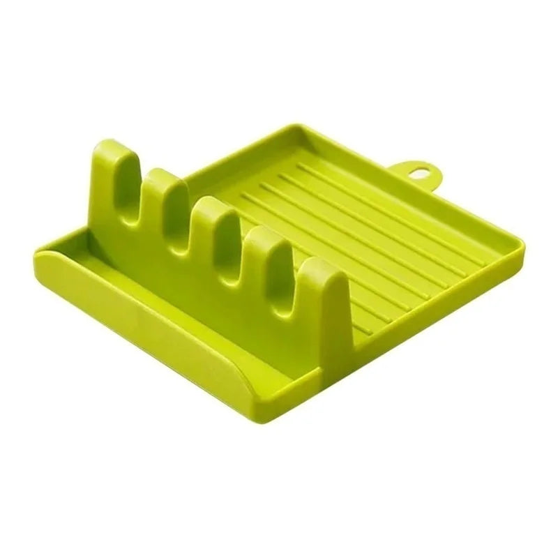 Non-slip Plastic Kitchen Spatula and Spoon Rest Organizer