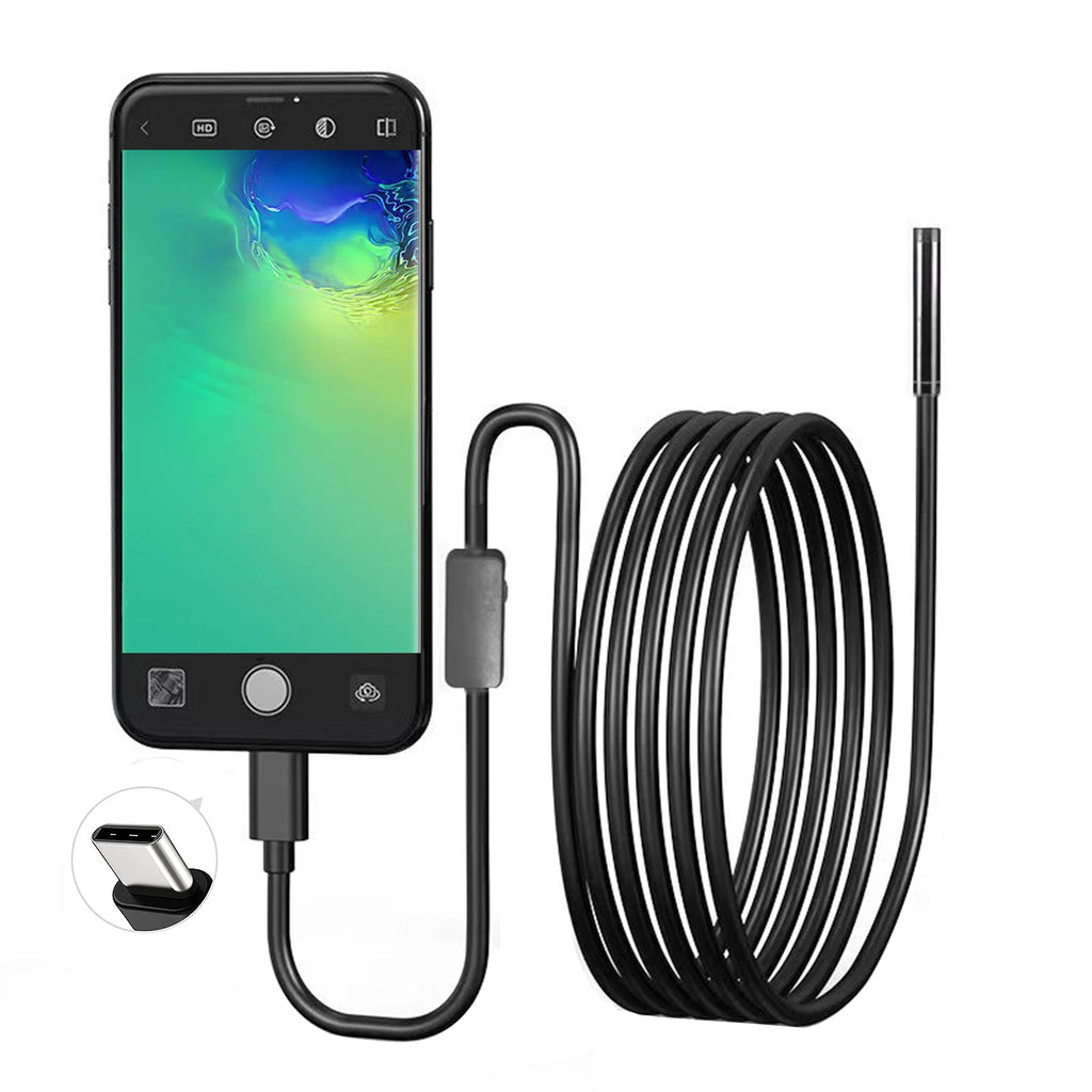 5.5mm USB Type-C Endoscope for Android, IP67 Waterproof Inspection Camera with 6 LEDs