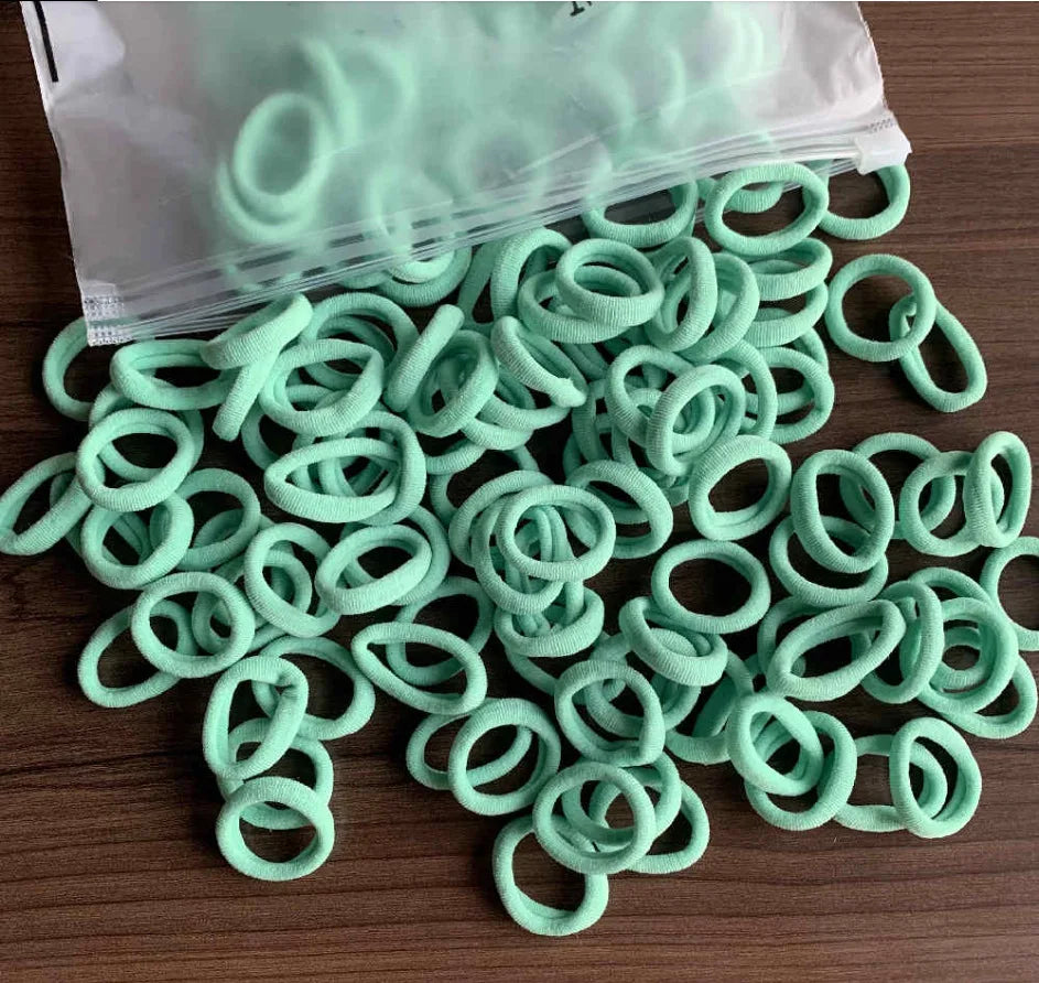 50/100Pcs Colorful Nylon Elastic Hair Ties for Kids