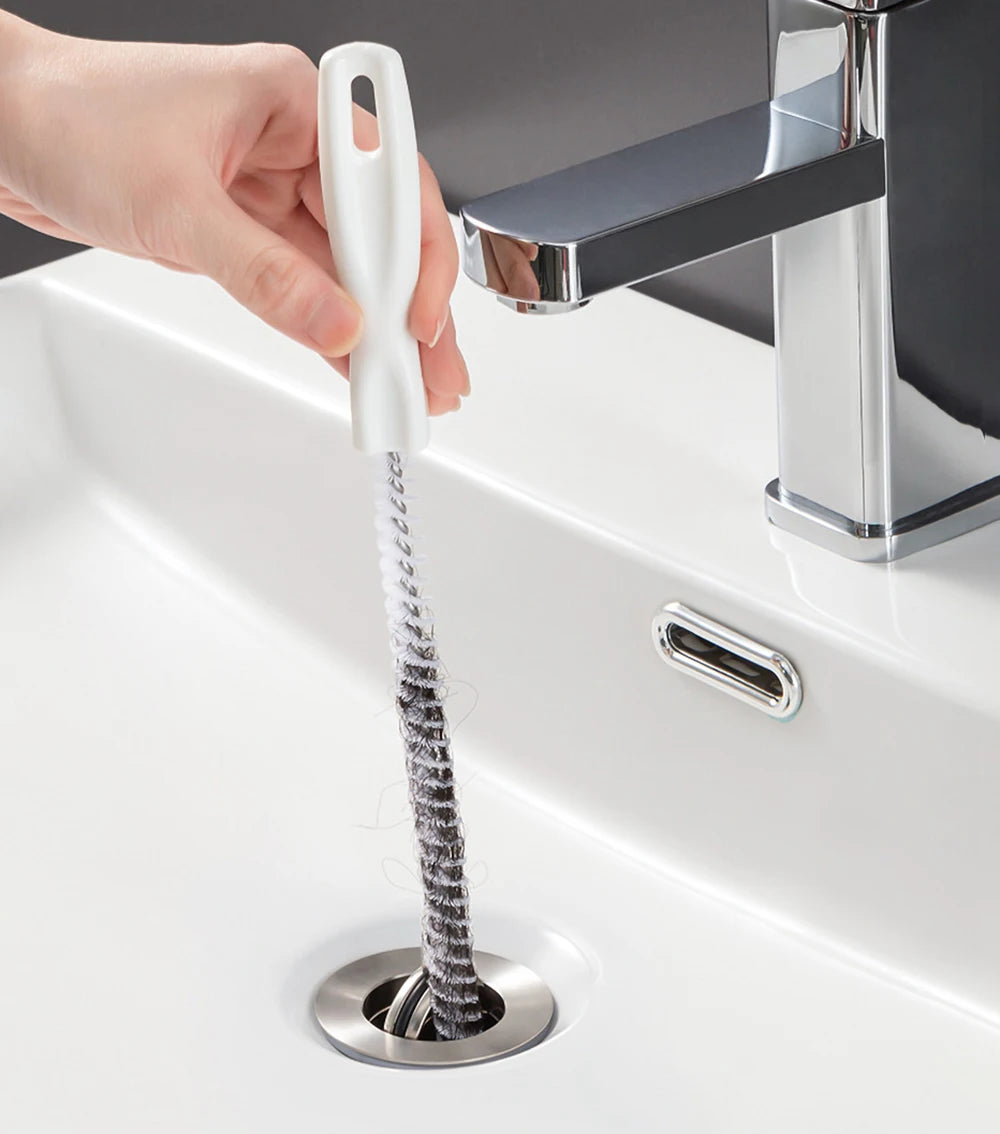 Flexible Sink and Drain Cleaning Brush for Hair Clog Removal