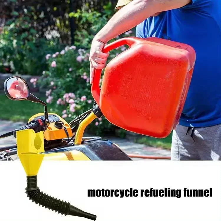Foldable Flexible Oil Funnel with Filter for Cars and Motorcycles