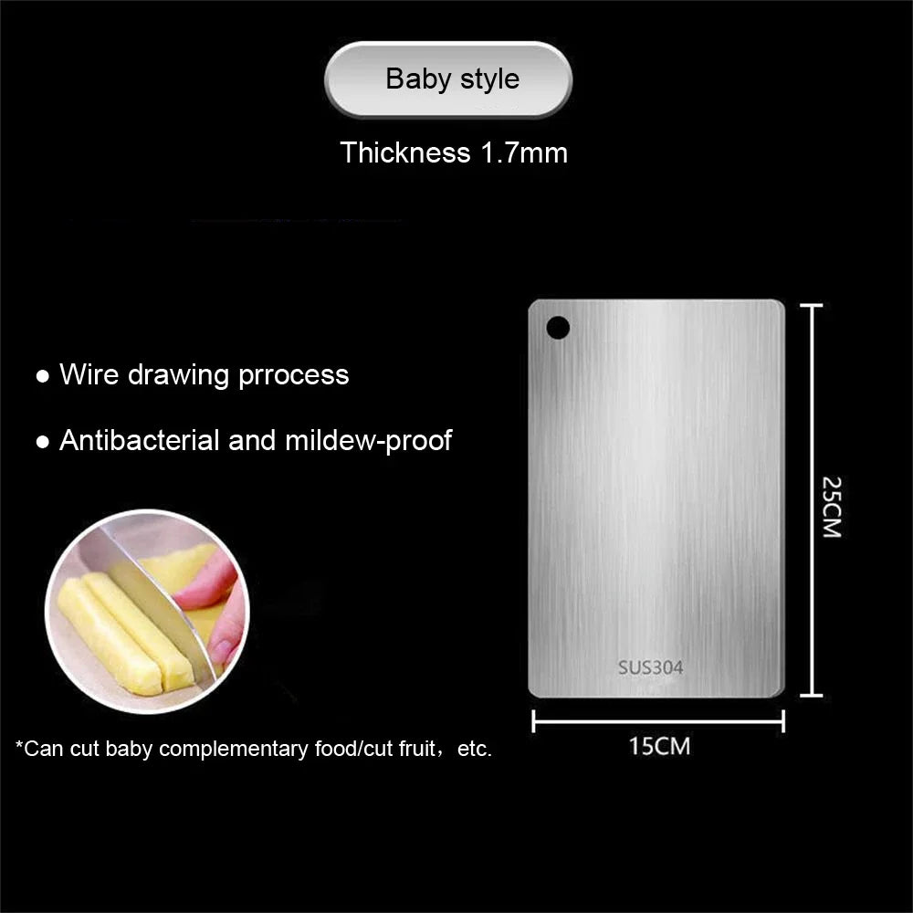 Double-Sided 316 Stainless Steel Thickened Chopping Board