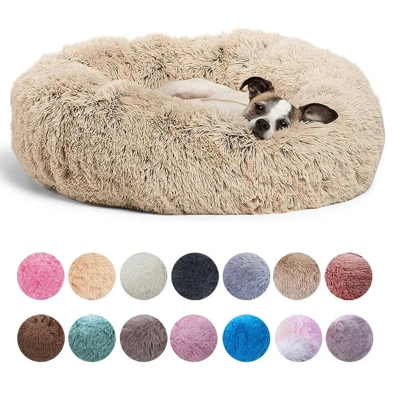 Super Soft Round Plush Pet Bed for Dogs and Cats