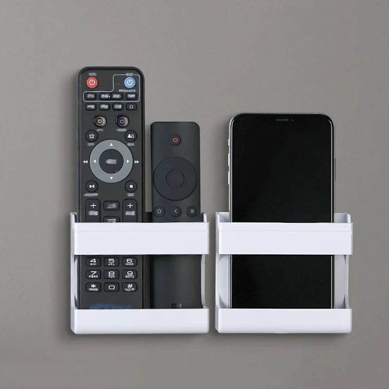 Wall-Mounted Remote Control and Phone Holder