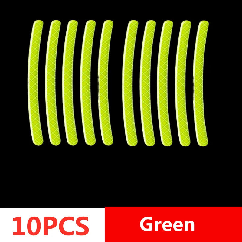 Reflective Safety Warning Stickers for Car Wheel Hubs and Door Handles