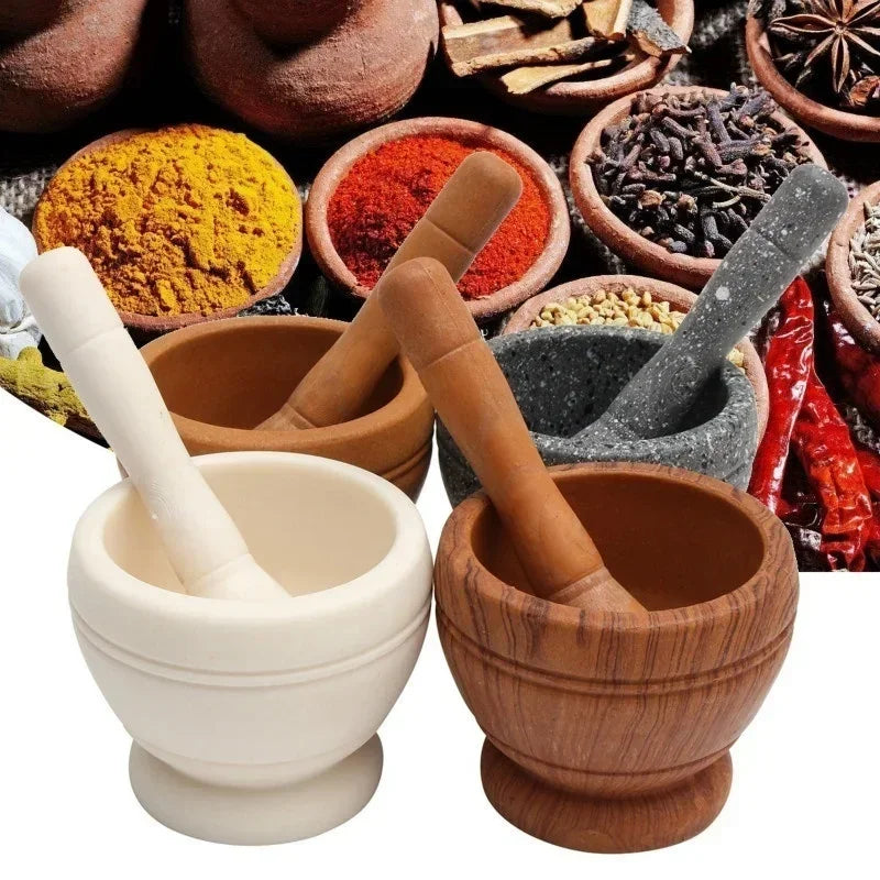 Resin Mortar and Pestle Set for Grinding Herbs and Spices