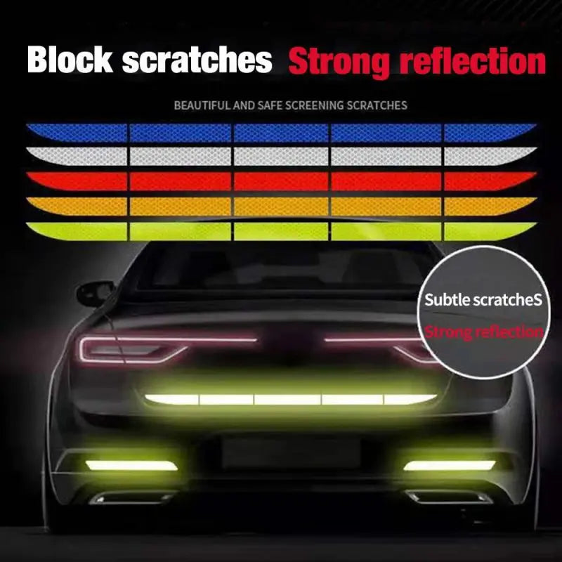 Reflective Safety Warning Stickers for Car Wheel Hubs and Door Handles