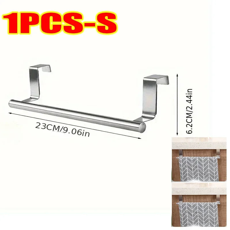 Extendable No-Drill Over-Door Towel Rail for Kitchen and Bathroom