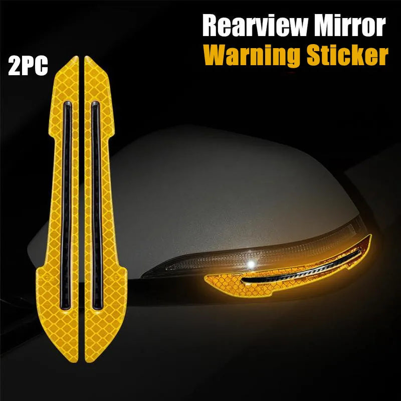 Reflective Safety Warning Stickers for Car Wheel Hubs and Door Handles