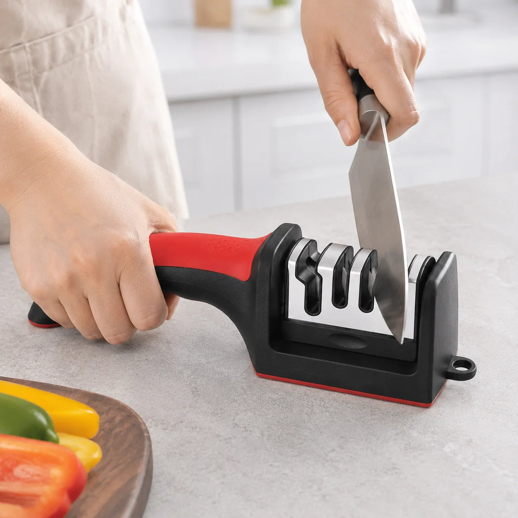 4-Segment Stainless Steel Kitchen Knife Sharpener