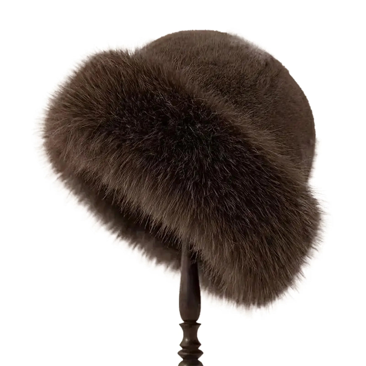 Women's Thick Faux Fur Winter Hat for Skiing and Outdoor Warmth