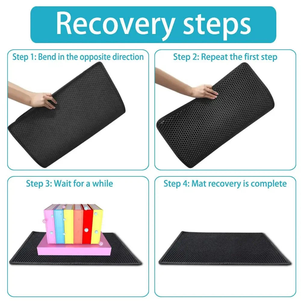 Double Layer Waterproof Non-Slip Cat Litter Mat