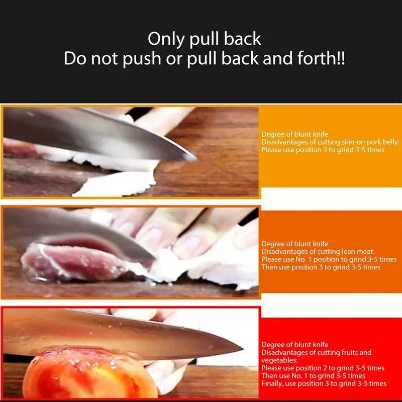 4-Segment Multifunctional Knife Sharpener with Non-Slip Base