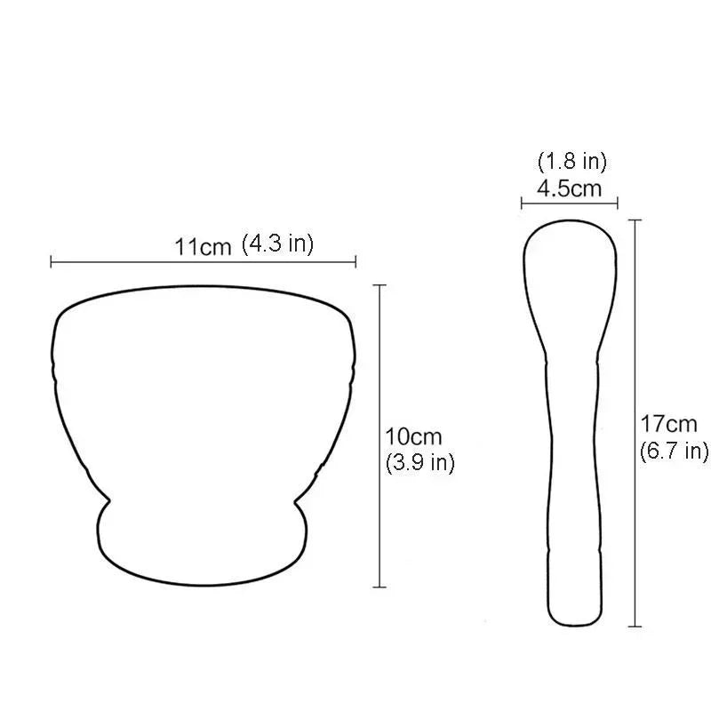 Resin Mortar and Pestle Set for Grinding Herbs and Spices
