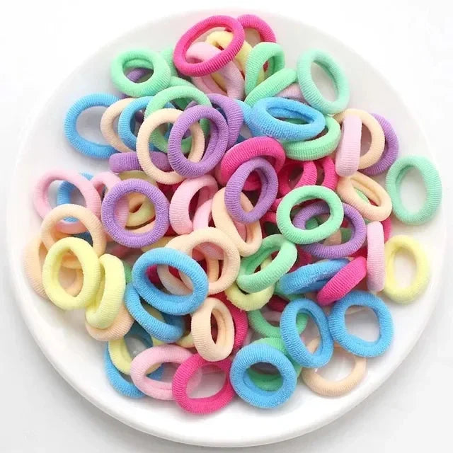 200-1000pcs Colorful Nylon Elastic Hair Ties for Women and Girls