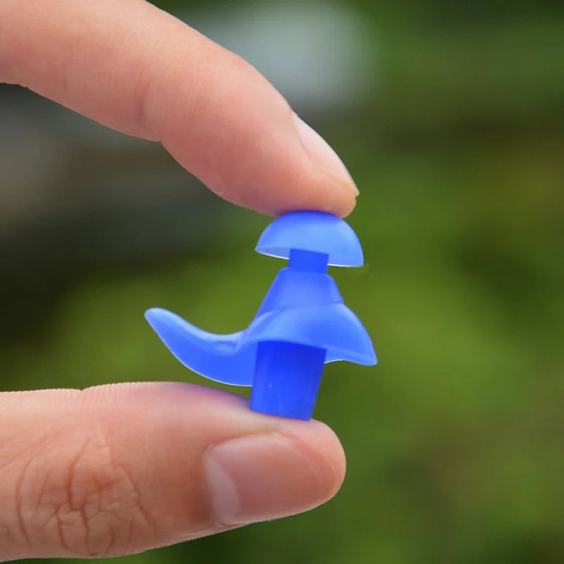 1 Pair Waterproof Soft Silicone Swimming Earplugs