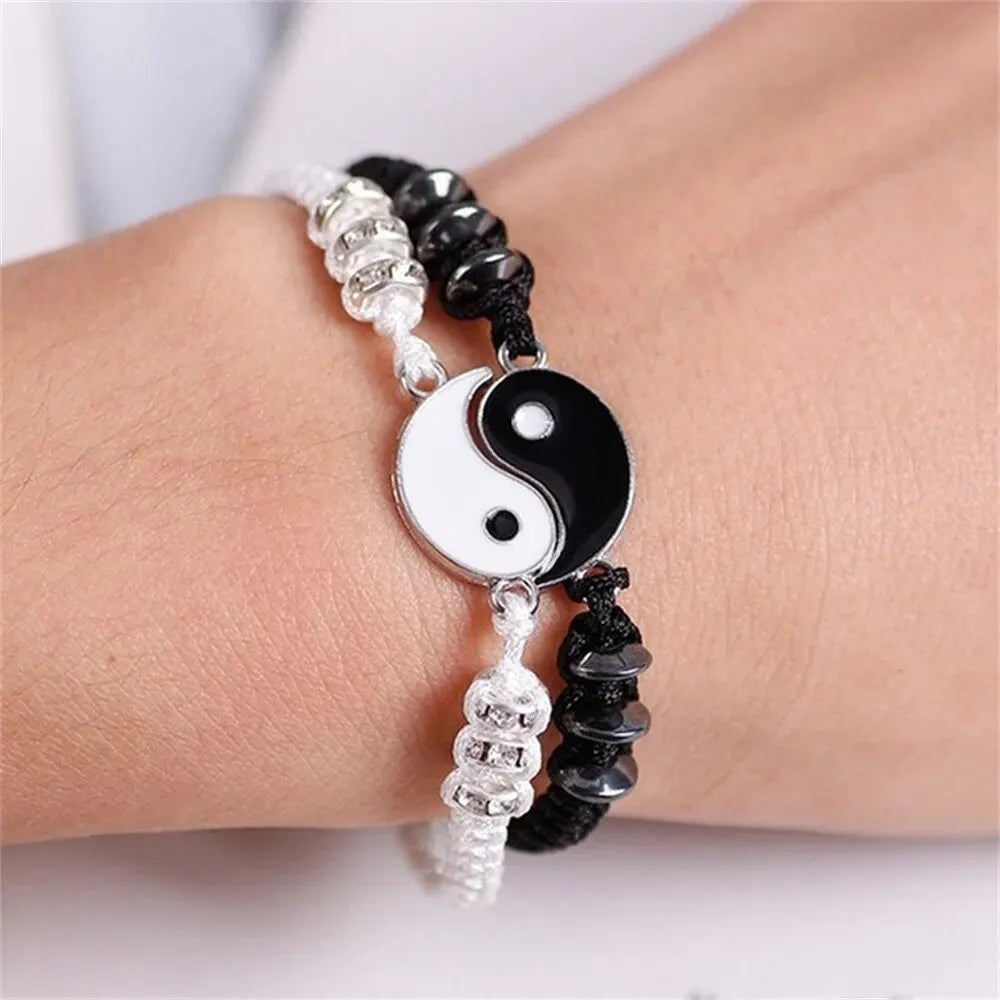2-Piece Adjustable Tai Chi Couple Bracelet Set