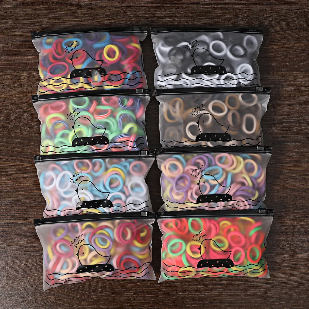 50/100Pcs Colorful Nylon Elastic Hair Ties for Kids