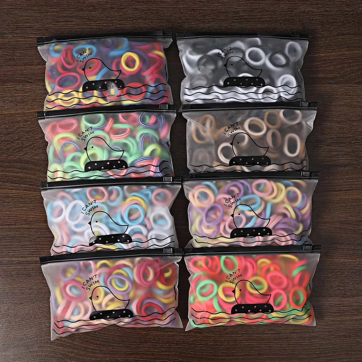 50/100Pcs Colorful Nylon Elastic Hair Ties for Kids