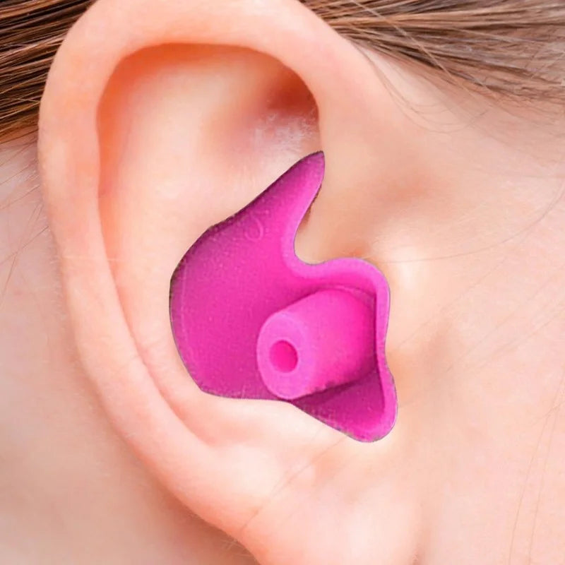 1 Pair Waterproof Soft Silicone Swimming Earplugs